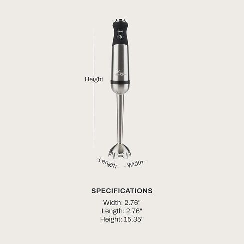 All-Clad Electrics Stainless Steel Immersion Blender 2 Piece Turbo Function 600 Watts Detachable, Variable Speed Control, Hand Blander, 9-1/4-inch in Saudi Arabia