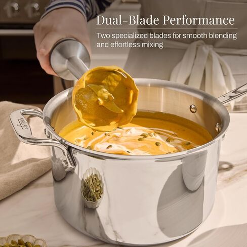 All-Clad Electrics Stainless Steel Immersion Blender 2 Piece Turbo Function 600 Watts Detachable, Variable Speed Control, Hand Blander, 9-1/4-inch in Saudi Arabia