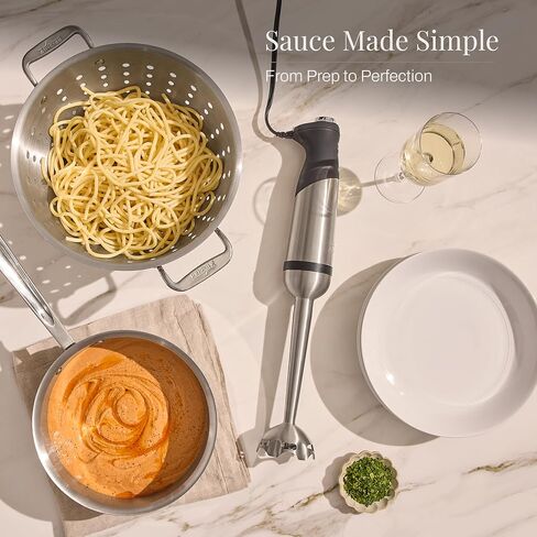 All-Clad Electrics Stainless Steel Immersion Blender 2 Piece Turbo Function 600 Watts Detachable, Variable Speed Control, Hand Blander, 9-1/4-inch in Saudi Arabia