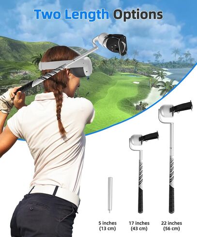 VR Golf Club Attachment for Meta Quest3/2/Quest 3S Aluminium Alloy,90 Degree,Unblock Signal,1:1 Molded Controller Adapter & Fixed Plate (Adjustable in Length) in Saudi Arabia