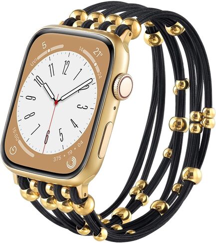 VISOOM Beaded Bracelet Compatible for Apple Watch Band 42mm/40mm/38mm/41mm Series 11 10 9 8 7 SE Series 6/5/4 Women Fashion Cute Handmade Pearl Stretchy Watch Strap for iWatch Bands Series 3/2/1 in Kuwait