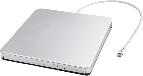 External CD DVD Drive Type-C USB 3.0 Portable CD DVD Burner/Writer Optical Disk Drive Player Reader for MacBook Pro Air iMac Laptop Desktop PC Windows 11/10/8/7 Linux Mac OS in Saudi Arabia