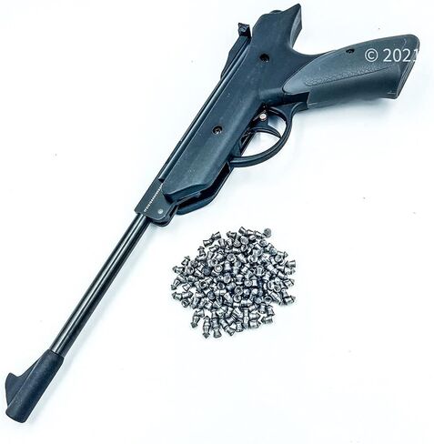 5.5mm 22 Caliber Pistol Air Pellet Gun 450-350 FPS with Pack of 200 Pellets Break Barrel in Saudi Arabia