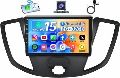 8 Core Car Radio Stereo for Ford Transit 150 250 350 2015-2019: Upgrade | 5G WiFi 1280 * 800 HD 9 Inch Touch Screen Head Unit Replacement with Backup Camera Wireless Carplay GPS FM SWC BT USB 2G+32G in Saudi Arabia