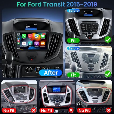 8 Core Car Radio Stereo for Ford Transit 150 250 350 2015-2019: Upgrade | 5G WiFi 1280 * 800 HD 9 Inch Touch Screen Head Unit Replacement with Backup Camera Wireless Carplay GPS FM SWC BT USB 2G+32G in Saudi Arabia
