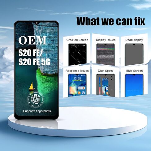 for Samsung Galaxy S20 FE 5G Screen Replacement Kit LCD Display Digitizer Assembly Touch Screen SM-G781U1/DS SM-G781U G781W (OEM AMOLED Black with Frame) in Saudi Arabia