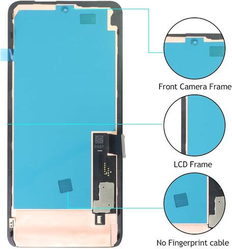 AMOLED for Google Pixel 8 Pro LCD Screen Replacement for Google Pixel 8 Pro LCD Display Touch Screen Display Assembly Repair Kits with Frame GC3VE, G1MNW (Fingerprint Cable Transfer Required) in Saudi Arabia