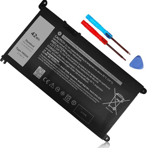 42Wh YRDD6 1VX1H Battery for Dell Inspiron 5482 5485 7586 3583 5491 5591 5481 3310 2-in-1 5593 5584 3493 3593 3793 5480 3582 5581 5590 3584 5493 5585 5594 5598 3501 P93G001 VM732 Vostro 3491 5490 in Saudi Arabia