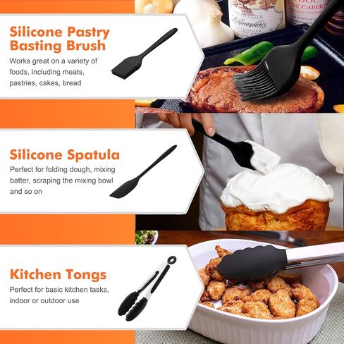 Dual Basket Air Fryer Accessories, Fit for Ninja Dual Air Fryer DZ201,DZ401 | & Most 8 Quart - 10 Quart and Larger Dual Zone Air Fryer, Include Cake Pizza Pan, Rack & Skewer, Paper Liner, etc in Saudi Arabia
