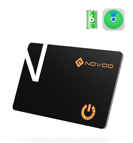 NOVOO Air Locator Tag (iOS Only) Wallet Tracker Card with Apple Find My | Smart Card Bluetooth Tracker, 6 Years Battery, IP68 Waterproof, 1.6mm Keys Finder and Item Locator for Keys, Bags, Passport in Saudi Arabia