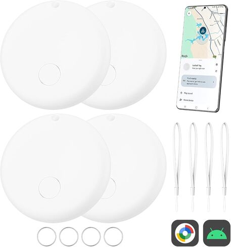 Smart Air Tag Tracker for Android, Google Android Tag Tracker Work with Google Find My Device (Find Hub), Key Finder/Luggage Tracker/Item Locator, 1 Pack Black in Saudi Arabia