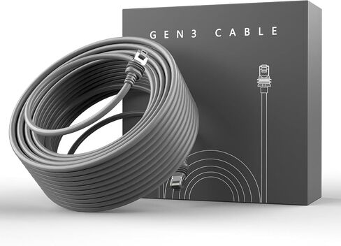 Starlink Cable, 200FT/60M Replacement Star Link Gen 3/V5/4/4X/Mini Cable | Adopts 24AWG copper hits 1200Mbps,water-resistant anti-aging PVC shell,all-weather durable for stable high-speed connection. in Saudi Arabia
