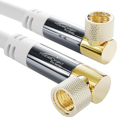 KabelDirekt – SAT TV Cable – 3ft, 90°, White | Radio, DVB-C/DVB-S2 in Saudi Arabia