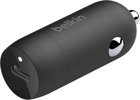Belkin BoostCharge 30W Compact USB-C Car Charger, Black | USB-C Power Delivery, fast charges iPhone 16, 15, Galaxy S25, S24, Pixel 9, compact single-port design in Saudi Arabia