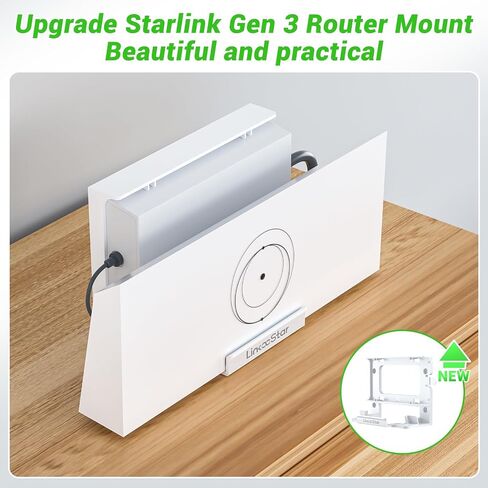 for Starlink Gen3 Router Mount,Standard V3/4X Mesh Router Wall Mount Kit | All-in-One Mesh Router & Gen3 Power Supply Mounting Modem Bracket Accessories,Space-Saving,Easy Install Home RV Office Boat in Saudi Arabia