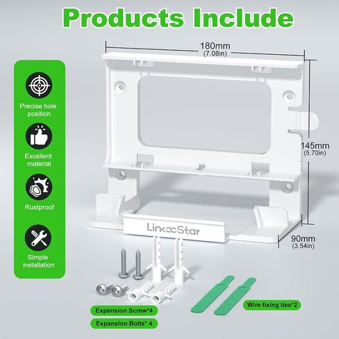 for Starlink Gen3 Router Mount,Standard V3/4X Mesh Router Wall Mount Kit | All-in-One Mesh Router & Gen3 Power Supply Mounting Modem Bracket Accessories,Space-Saving,Easy Install Home RV Office Boat in Saudi Arabia