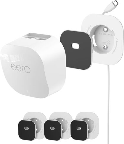 HomeMount Wall Mount for eero 6/6+/Pro 6/Pro 6E/7, 1 Mount | Built-In Cable Storage, Space-Saving Design, Secure Screw Mount, Open Design for Reliable Wi-Fi in Saudi Arabia