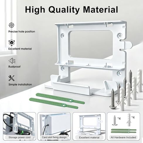 for Starlink Gen 3 Router Mount All-in-One Starlink Gen 3 Router Wall Mount | For Starlink Standard V3/4X Mesh Router & Gen 3/4X Power Supply Mounting Kit Space-Saving Starlink Router Wall Mount-LM-3C" in Saudi Arabia