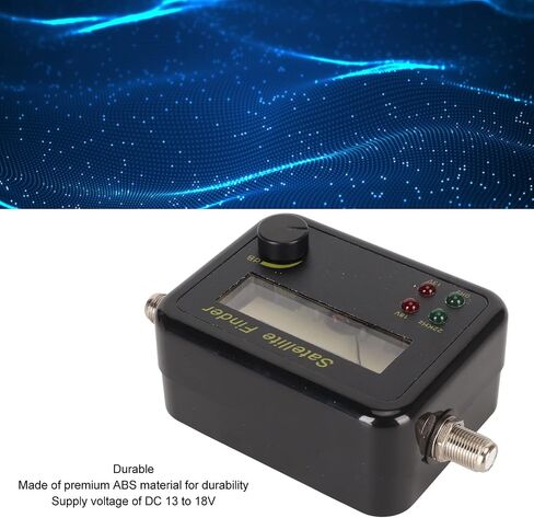 Fabater Digital Satellite Finder SAT Finder Portable Tuned C Ku Band DB Level Control with LNB to REC Connector for Signal Detection in Saudi Arabia