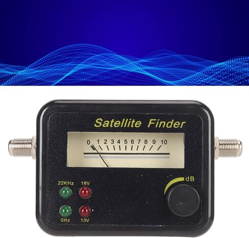 Fabater Digital Satellite Finder SAT Finder Portable Tuned C Ku Band DB Level Control with LNB to REC Connector for Signal Detection in Saudi Arabia