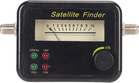 Fabater Digital Satellite Finder SAT Finder Portable Tuned C Ku Band DB Level Control with LNB to REC Connector for Signal Detection in Saudi Arabia