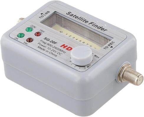 For Satellite Signal Finder, Receiver Powered Meter For Antenna Alignment | 22KHz Tone Output, Readable Backlit Gauge Screen, Battery-free Power Supply Mode, For Personal Dish Installation Calibration in Saudi Arabia