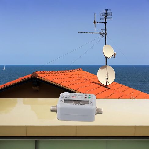 For Satellite Signal Finder, Receiver Powered Meter For Antenna Alignment | 22KHz Tone Output, Readable Backlit Gauge Screen, Battery-free Power Supply Mode, For Personal Dish Installation Calibration in Saudi Arabia
