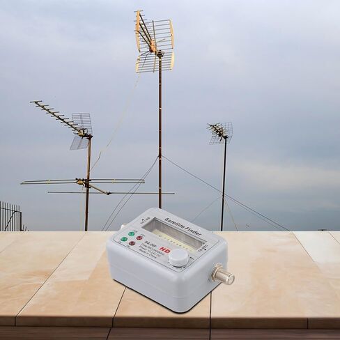 For Satellite Signal Finder, Receiver Powered Meter For Antenna Alignment | 22KHz Tone Output, Readable Backlit Gauge Screen, Battery-free Power Supply Mode, For Personal Dish Installation Calibration in Saudi Arabia