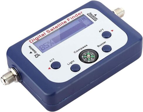 Fabater Portable Digital Satellite Signal Finder Meter 950-2150MHz LCD Display Signal Strength Meter with Electronic Buzzer Backlight Online Sensitive Builtin Amplifier for TV in Saudi Arabia