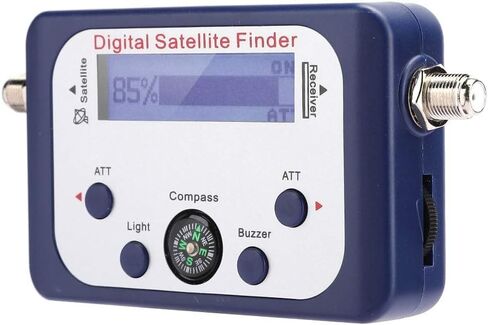 Fabater Portable Digital Satellite Signal Finder Meter 950-2150MHz LCD Display Signal Strength Meter with Electronic Buzzer Backlight Online Sensitive Builtin Amplifier for TV in Saudi Arabia