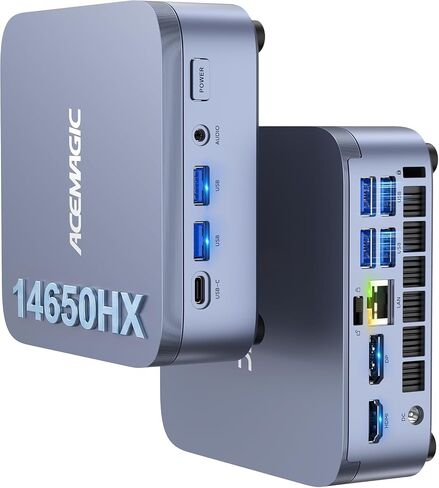 ACEMAGIC M5 Mini PC Windows 11 Pro Intel Core 14500HX Mini Computers 32GB RAM 1TB SSD, 55W HX-Class Processor 4.9GHz Mini PCTriple 4K HDMI/DP, WiFi 6, Micro Desktop PC for Home Office Business in Saudi Arabia