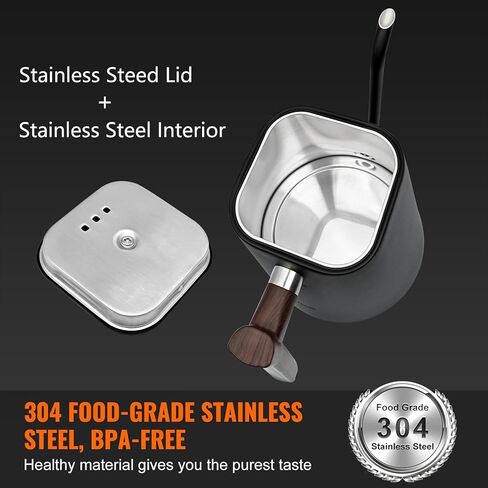Electric Kettles, Gooseneck Electric Kettle, ±1℉ Temperature Control, for Pour Over Coffee and Tea, 304 Stainless Steel Inner, BPA-Free, Quick Heating Electric Kettles for Boiling Water, 1L Black in Saudi Arabia