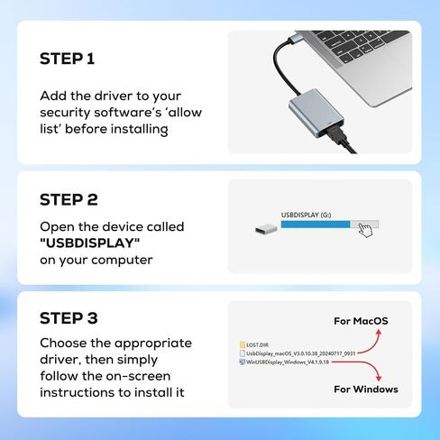 WENTER USB to HDMI Adapter, USB 3.0 HDMI Audio Video Converter Multiple Monitors Display Extender for Laptop Desktop Projector Compatible with Windows 7/8/8.1/10 in Saudi Arabia