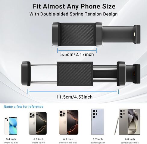 حامل ثلاثي للهاتف، حامل أحذية للكاميرا الساخنة والباردة لهاتف iPhone Andriod | كاميرا Hot 2 Cold Shoe Phone Mount متوافق مع iPhone Android Sony Canon DJI Ronin S/SC Zhiyun Gimbals in Kuwait