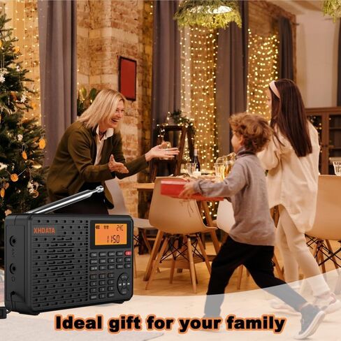 XHDATA D109 Portable Radio AM FM SW LW Shortwave Receiver Good Reception | Battery Operated Radio, Good Reception, Great Sound Speaker, TF Card&Wireless BT Playback, Alarm Clock for Home and Outdoor in Saudi Arabia