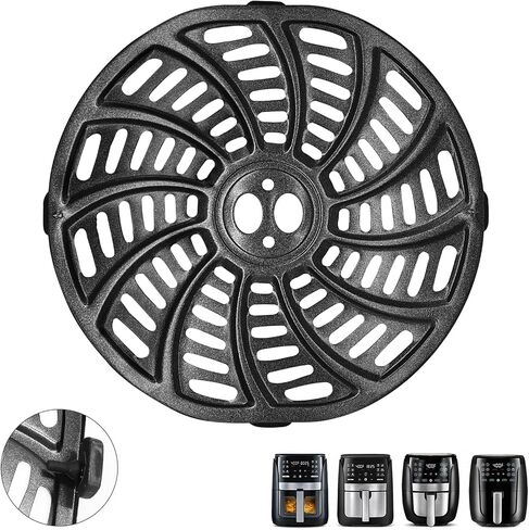 GXF Air Fryer Replacement Parts for Gourmia 7QT GAF798 GAF716 Air Fryer, Food Grade Nonstick 8.97''*8.97'' Accessories Rack Tray Grill Pan Grill Plate Crisper Plate, Dishwasher Safe in Kuwait