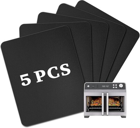 5 PCS Air Fryer Crumb Tray Liner Compatible with Ninja French Door Premier Air Fryer FO101, Non-stick Teflon Air Fryer Liners Reusable Oven Liner for Bottom of Oven for Ninja 20.3 Qt Oven in Saudi Arabia