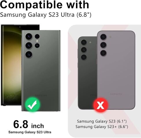 NGB Designed for Samsung Galaxy S23 Ultra Case, Clear | Magnetic Compatible with MagSafe | Glitter Liquid Sparkle Cute Cover for Women Girls | with Camera Lens Protector & Wrist Strap in Saudi Arabia