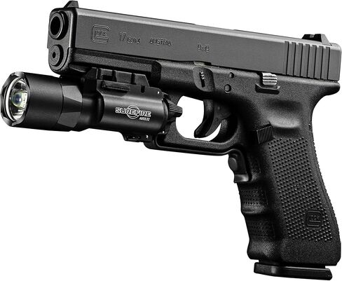SureFire Weaponlight LED - X300U-A 1,000 Lumens 11,300 Candela - Black | X300U-A Rail Lock Mount Hybrid Beam LED w/ Ambidextrous Push/Toggle Switch - Mil-Spec Hard Anodized IPX7 - Black in Saudi Arabia