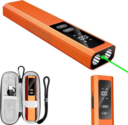 5-in-1 EDC Flat Flashlight 1000LM, Green Pointer UV Light Red Strobe Comb | Aluminum Alloy Handheld Flashlights, Waterproof Pocket Clip Slim Magnetic Handheld Flashlight USB-C Rechargeable in Kuwait