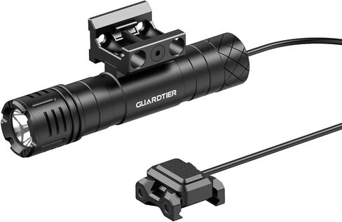 Guardtier MPL75 Weapon Light, 2200 Lumen Compatible with Mlok & Picatinny Rechargeable Tactical Rifle Flashlight with Pressure Switch, All Mounting Plates Included in Saudi Arabia