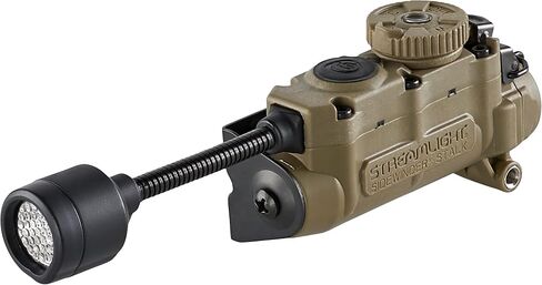 Streamlight 14307 Task Light White/Red/Blue/IR 76-Lumen Flashlight, Coyote | 76 lumens; hands-free use; infrared output; multi-mode lighting; IPX-rated water resistant; impact-resistance tested in Saudi Arabia