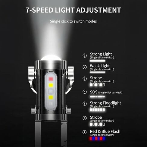 Keychain Flashlight 4-Pack – Rechargeable, 1200 Lumens, 7 Modes with Dual LEDs, Type-C, Waterproof Mini EDC for Outdoor Enthusiasts, Camping, Hiking & Emergency Prep in Saudi Arabia
