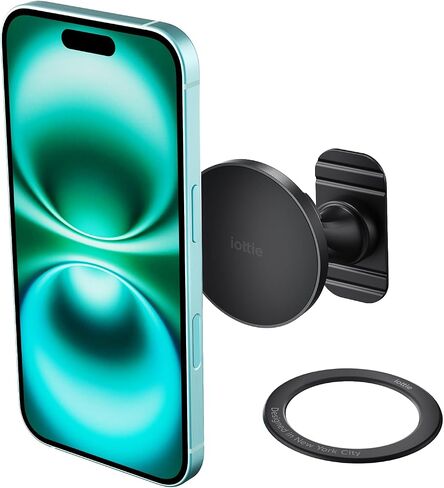 iOttie iTap 3 Magnetic Dash & Windshield Car Mount, Phone Holder with Suction Cup, Includes Magnetic Ring Adapter, Compatible with iPhone 12-17, Samsung Galaxy, Google Pixel, and MagSafe Phones in Saudi Arabia