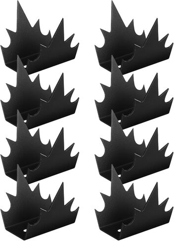 Baluue 8pcs Stainless Steel Anti Climb Fence Spikes for Walls and Fences, Black Multi Directional Spikes Dense Distribution, Resists Deformation and Deterring Trespassing, for Yard in Saudi Arabia