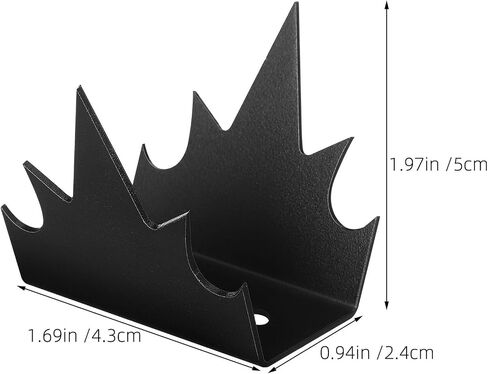 Baluue 8pcs Stainless Steel Anti Climb Fence Spikes for Walls and Fences, Black Multi Directional Spikes Dense Distribution, Resists Deformation and Deterring Trespassing, for Yard in Saudi Arabia