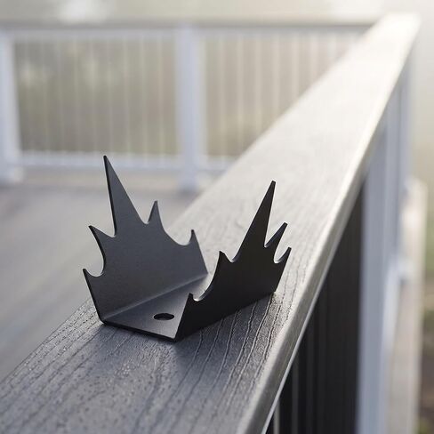 Baluue 8pcs Stainless Steel Anti Climb Fence Spikes for Walls and Fences, Black Multi Directional Spikes Dense Distribution, Resists Deformation and Deterring Trespassing, for Yard in Saudi Arabia