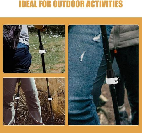 Portable Climbing Stick Anti-Slip Plastic Clip External Lock Fastener 2pcs Easy Installation for Trekking Pole and Walking Stick for Hiking and Outdoor Adventures in Saudi Arabia