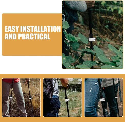 Portable Climbing Stick Anti-Slip Plastic Clip External Lock Fastener 2pcs Easy Installation for Trekking Pole and Walking Stick for Hiking and Outdoor Adventures in Saudi Arabia