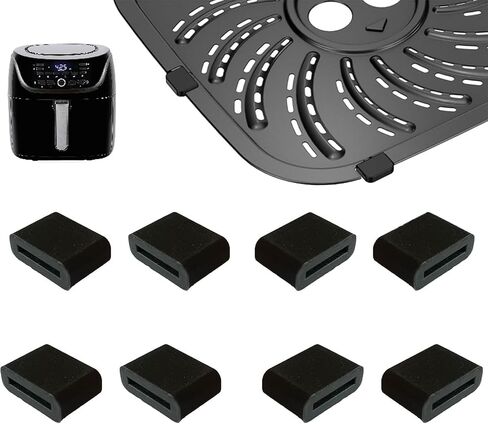 Air Fryer Rubber Feet for Chefman 4QT Air Fryers, 8PCS Premium Food Grade Silicone Rubber Bumpers legs Sides Parts Tabs Stoppers Tips for Chefman 4 Quart Air Fryer, High temperature Resistant in Saudi Arabia